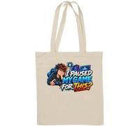 Gamer Frustration Over Paused Game Screen Sac fourre-tout en coton naturel Blanc