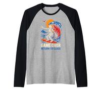 Gamer Game Over Return to Class Retro Boys First Day Manche Raglan