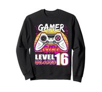 Gamer Girl Level 16 Unlocked Video Game 16th Birthday Girls Sweatshirt