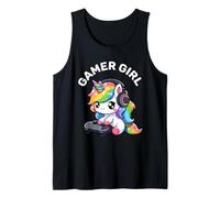 Gamer Girl Unicorn Gaming Joli jeu vidéo pour femmes et filles Débardeur