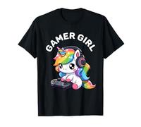 Gamer Girl Unicorn Gaming Joli jeu vidéo pour femmes et filles T-Shirt