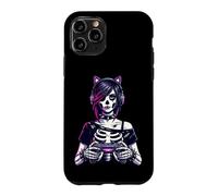 Gamer Goth Girl Emo Squelette Oreille de Chat Gothique Art Coque pour iPhone 11 Pro