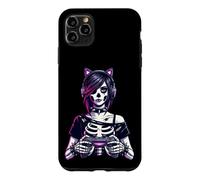 Gamer Goth Girl Emo Squelette Oreille de Chat Gothique Art Coque pour iPhone 11 Pro Max