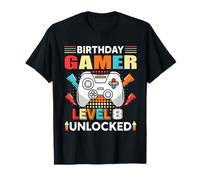 Gamer Level 8 Débloqué 8 Anniversaire Gamer Gaming 8 ans T-Shirt