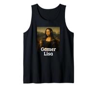 Gamer Lisa Leonardo Da Vinci Jeu vidéo Amusant Mona Lisa Débardeur