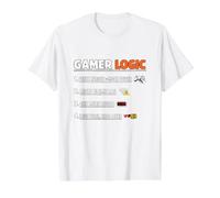 Gamer Logic Funny Saying Jeu vidéo Règles sarcastiques Humour T-Shirt Graphique avec Valeur