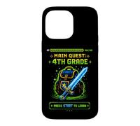 Gamer Main Quest 4e année quatrième année Rentrée Scolaire Coque pour iPhone 14 Pro Max