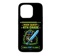 Gamer Main Quest 4e année quatrième année Rentrée Scolaire Coque pour iPhone 15 Pro