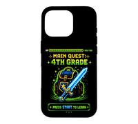 Gamer Main Quest 4e année quatrième année Rentrée Scolaire Coque pour iPhone 16 Pro