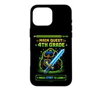 Gamer Main Quest 4e année quatrième année Rentrée Scolaire Coque pour iPhone 16 Pro Max