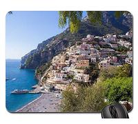 Gamer Mouse Pad, Côte Amalfitaine Italie Côte Méditerranéenne des Villages Tapis De Souris Antidérapante Tapis De Souris Gamer Bords Cousus Tapis De Bureau pour Pc Ordinateur Souris 25X30Cm
