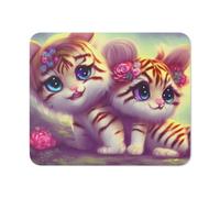 Gamer Mouse Pad, Frères Et Sœurs Tigres ! Tapis De Souris Gamer Confort Mouse Pad Stable Tapis Souris pour Bureau Souris 25X30Cm