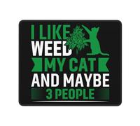 Gamer Mouse Pad J'aime l'herbe Mon Chat Résistant À Usure Tapis De Souris Gaming Friction Faible Accessoire Bureau pour Pc Gamer Ordinateur 25X30Cm