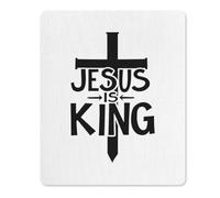 Gamer Mouse Pad Jésus Est Le Roi Croix Étanche Accessoire Bureau Bords Surpiqués Tapis De Souris Gaming pour Clavier Gamer Maison 25X30Cm
