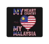 Gamer Mouse Pad, Mon Cœur, Mon Pays, Ma Malaisie Tapis De Souris Gamer Résistant À Usure Tapis Souris Doux Souris De Gaming pour Ordinateur Souris 25X30Cm