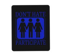 Gamer Mouse Pad Ne Détestez Pas Participez Base en Caoutchouc Anti-Dérapant Mousepad Lavable Tapis De Souris Gaming pour Gamer Ordinateur Gaming 25X30Cm