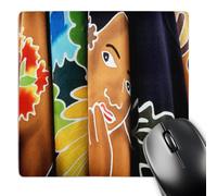 Gamer Mouse Pad Polynésie Française Tahiti Papeete Marché Paréos Tahitiens. Bords Surpiqués Mousepad Durables Tapis De Souris Gaming pour Travail Bureau Clavier 25X30Cm