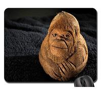 Gamer Mouse Pad, Singe Sculpté en Noix De Coco, Visage, Barbe, Animal Tapis De Souris De Jeu Antidérapante Mouse Pad Confort Tapis De Bureau pour Pc Souris Ordinateur 25X30Cm