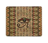 Gamer Mouse Pad Yeux Égyptiens Dorés Hiéroglyphes du Dieu Égyptien Friction Faible Tapis De Souris Gaming Moderne Tapis De Souris pour Gaming Clavier Travail 25X30Cm