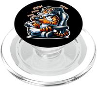 Gamer Tiger Gaming Pew Design de Jeu vidéo PopSockets PopGrip pour MagSafe