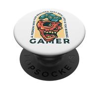 Gamer Une Personne Qui a réalisé Que la Vraie Vie est trop ennuyeuse PopSockets PopGrip Adhésif