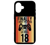 Gamer Unlocked Niveau 18 Gaming Nerds Birthday Coque pour iPhone 16