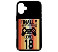 Gamer Unlocked Niveau 18 Gaming Nerds Birthday Coque pour iPhone 16 Plus