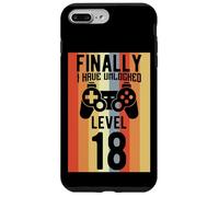 Gamer Unlocked Niveau 18 Gaming Nerds Birthday Coque pour iPhone 7 Plus/8 Plus