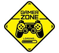 Gamer Zone Loading at Work Ne Pas déranger Le Joueur au Travail Porte Autocollant Enfants Chambre Wall Sticker Mural Vinyle Autocollant pépinière Enfants Gamers Art Adolescent Jeu vidéo Mural