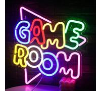 Gamerneon Game Room Neon Signs Colorful LED Neon Lights for Wall Decor USB Neon Lights for Teen Game Zone Party Decor Bedroom Gaming Wall Playstation Lightup Signs Video Game Battle Station Wall Signs