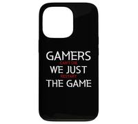 Gamers Can't Die We Just Restart The Game Funny Gaming Meme Coque pour iPhone 13 Pro