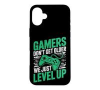 Gamers Don't Get Older We Just Level Up Funny Gamer Retro Coque pour iPhone 16 Plus