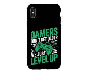 Gamers Don't Get Older We Just Level Up Funny Gamer Retro Coque pour iPhone X/XS