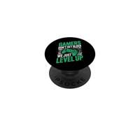 Gamers Don't Get Older We Just Level Up Funny Gamer Retro PopSockets PopGrip Adhésif