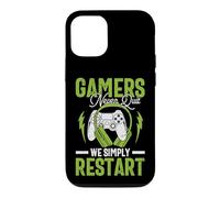 Gamers Never Quit We Simply Restart Funny Video Game Lovers Coque pour iPhone 12/12 Pro
