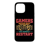Gamers Never Quit We Simply Restart Funny Video Game Lovers Coque pour iPhone 13 Pro Max