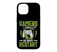Gamers Never Quit We Simply Restart Funny Video Game Lovers Coque pour iPhone 14