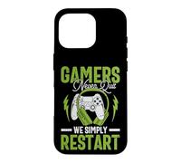 Gamers Never Quit We Simply Restart Funny Video Game Lovers Coque pour iPhone 16 Pro