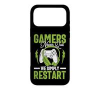 Gamers Never Quit We Simply Restart Funny Video Game Lovers Coque pour iPhone 17 Pro Max