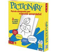 Mattel - Jeu de société Pictionary - 2 équipes, indices en italien, marqueurs effaçables, 8+