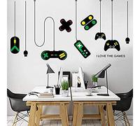 Games Stickers Muraux, Autocollant Mural Mannette de Jeu Vidéo, Gamer Autocollant Amovible Vinyle Décoration pour Chambre de Garçons