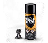 Games Workshop Citadel Bombe sous-Couche - Aérosol Chaos Black 5120999904206 Taille Unique