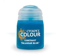 Games Workshop Citadel Pot de Peinture - Contrast Talassar Blue (18ml), Noir