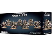 Games Workshop – Figurines Warhammer 40k Death Guard Plague Marines – 7 figurines vert
