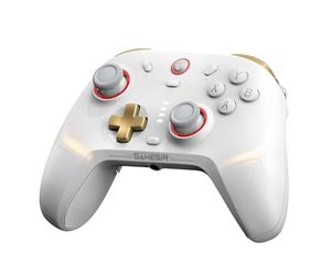 GameSir Cyclone 2 Multiplatform Wireless Controller- TMR Electromagnetic Joysticks&Hall Effect Switch triggers,6-axis Gyro Gaming Controller for Switch/PC/iOS/Android/Steam (Phantom White Standard)