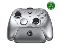 GameSir G7 Pro Manette 1000Hz avec Station de Recharge : Xbox Series X|S, Xbox One, Win 10/11 & Android - Joysticks TMR, Triggers Réglables & 4 Boutons Programmables - Argent Métallique