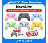 GameSir Manette de jeu Nova Lite Switch – Effet Hall, Switch/iPhone/Android/PC – Gris