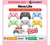 Gamesir Nova Lite manettes PC pour Nintendo Switch 2 contrôleur commutateur vapeur Android iOS iPhone contrôle effet Hall Joystick Translucent Black