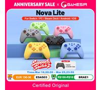 GameSir T4 Nova Lite contrôleur de commutateur manette à effet Hall pour Nintendo Switch iPhone téléphone portable Android Windows PC Steam Grey