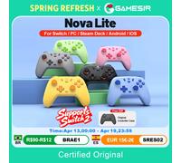 GameSir Nova Lite manettes PC Switch 2 contrôleur de jeu pour Nintendo Switch 2 Switch Steam iOS Android effet Hall Josticks Blue